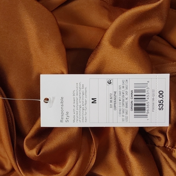 Women's Sleeveless Ruched Satin Bodycon Dress | Wild Fable™ | Medium - Picture 9 of 12